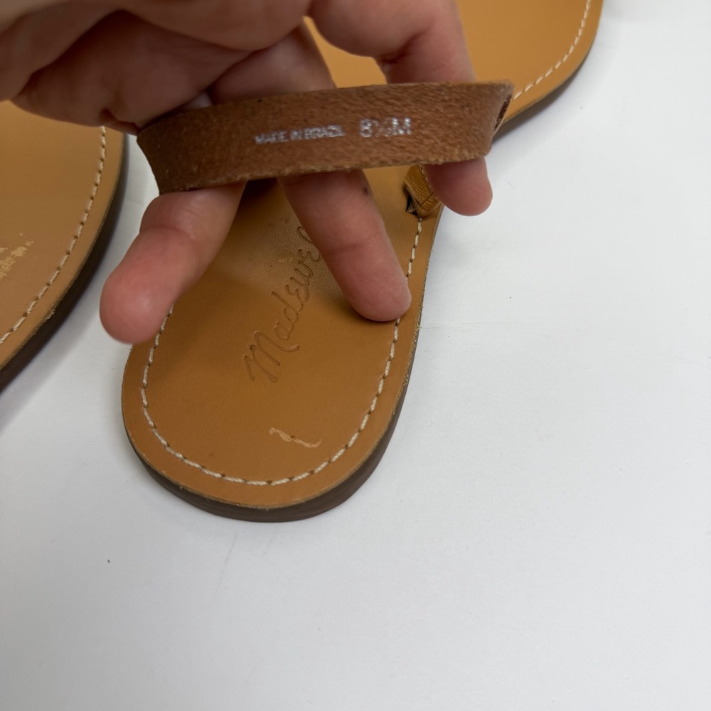 Madewell Women’s Desert Camel The Boardwalk Bare Slide Leather Sandals Size 8.5 - Picture 12 of 12